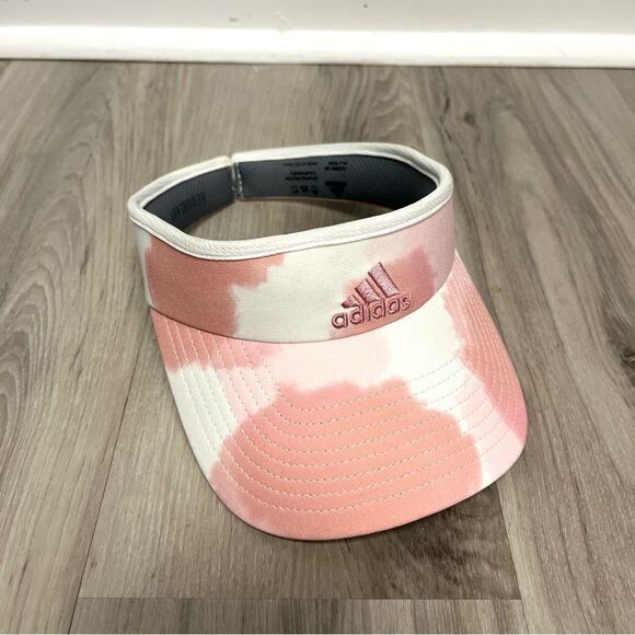 Adidas Hat Women’s OS Pink Tie Dye Athletic Visor - Picture 1 of 5